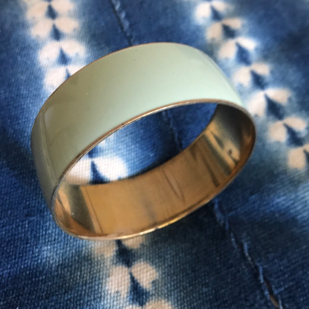 J. Crew bangle mint green and gold bracelet